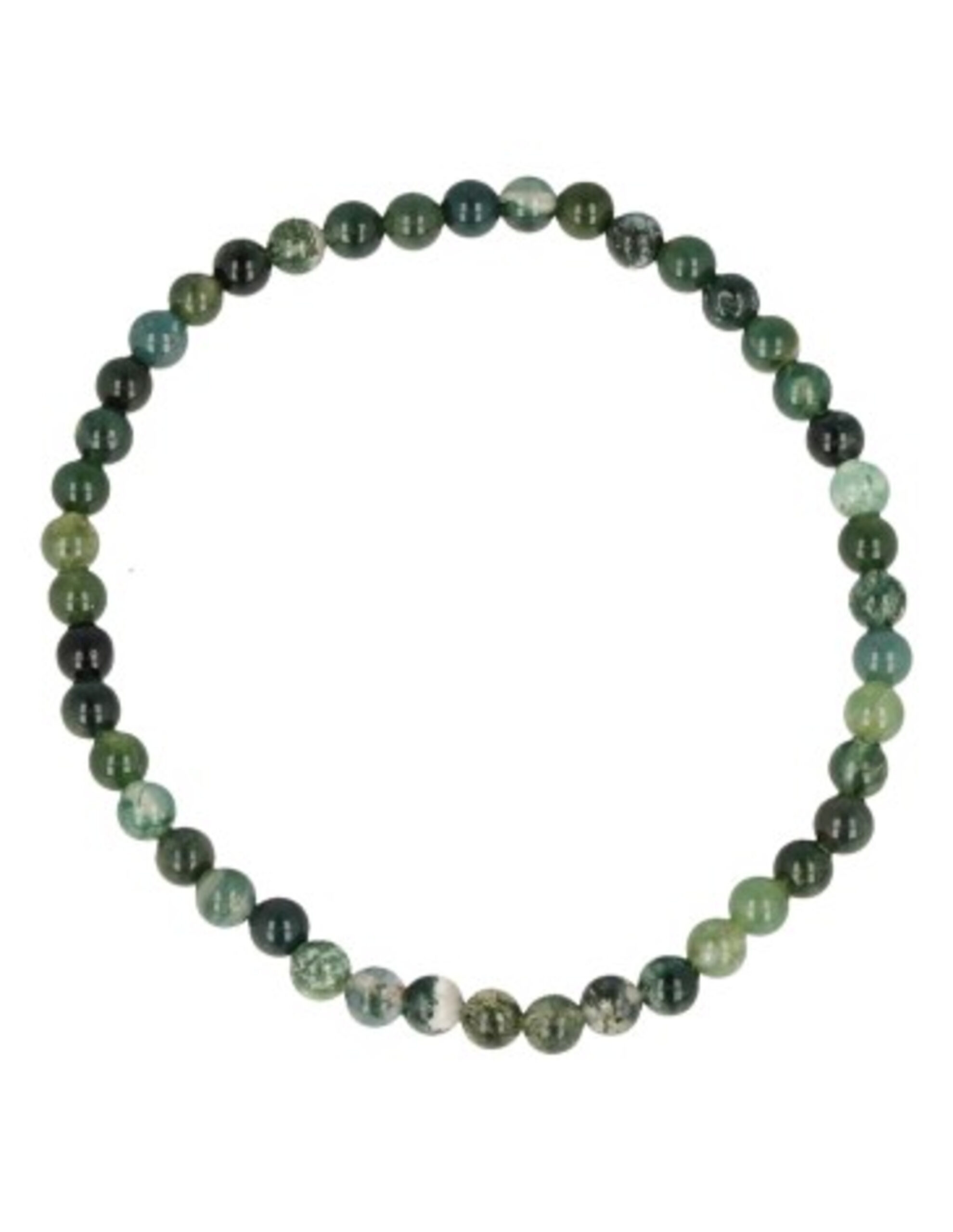 Agate moss bead bracelet 4mm