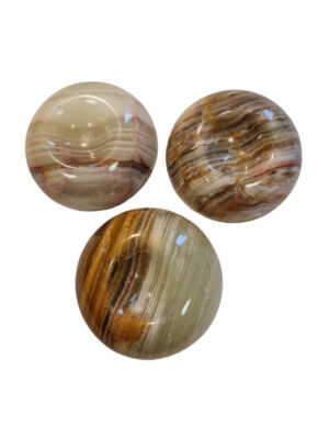 Aragonite Egg Cups Set (Onyx Marble) 3 Pieces