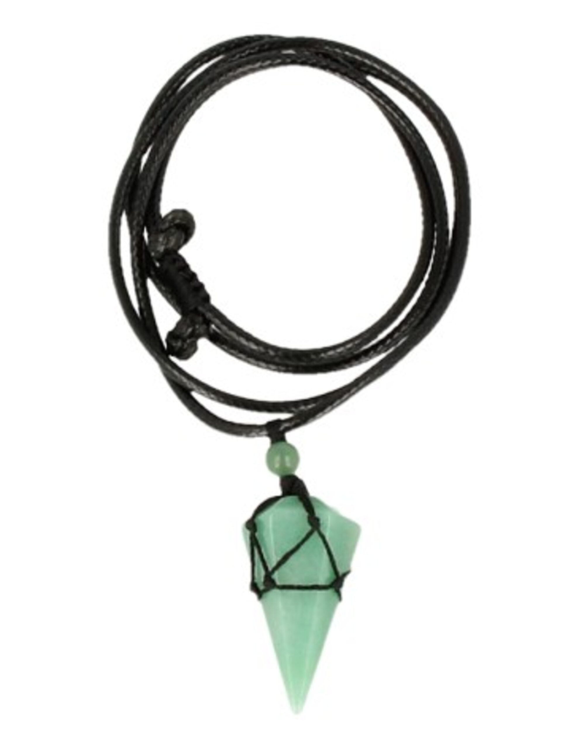 Aventurine green necklace men cone