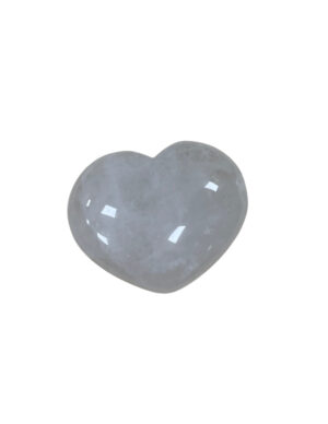 Rock crystal gemstone heart 45 mm