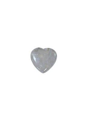 Rock crystal heart 30 mm gemstone