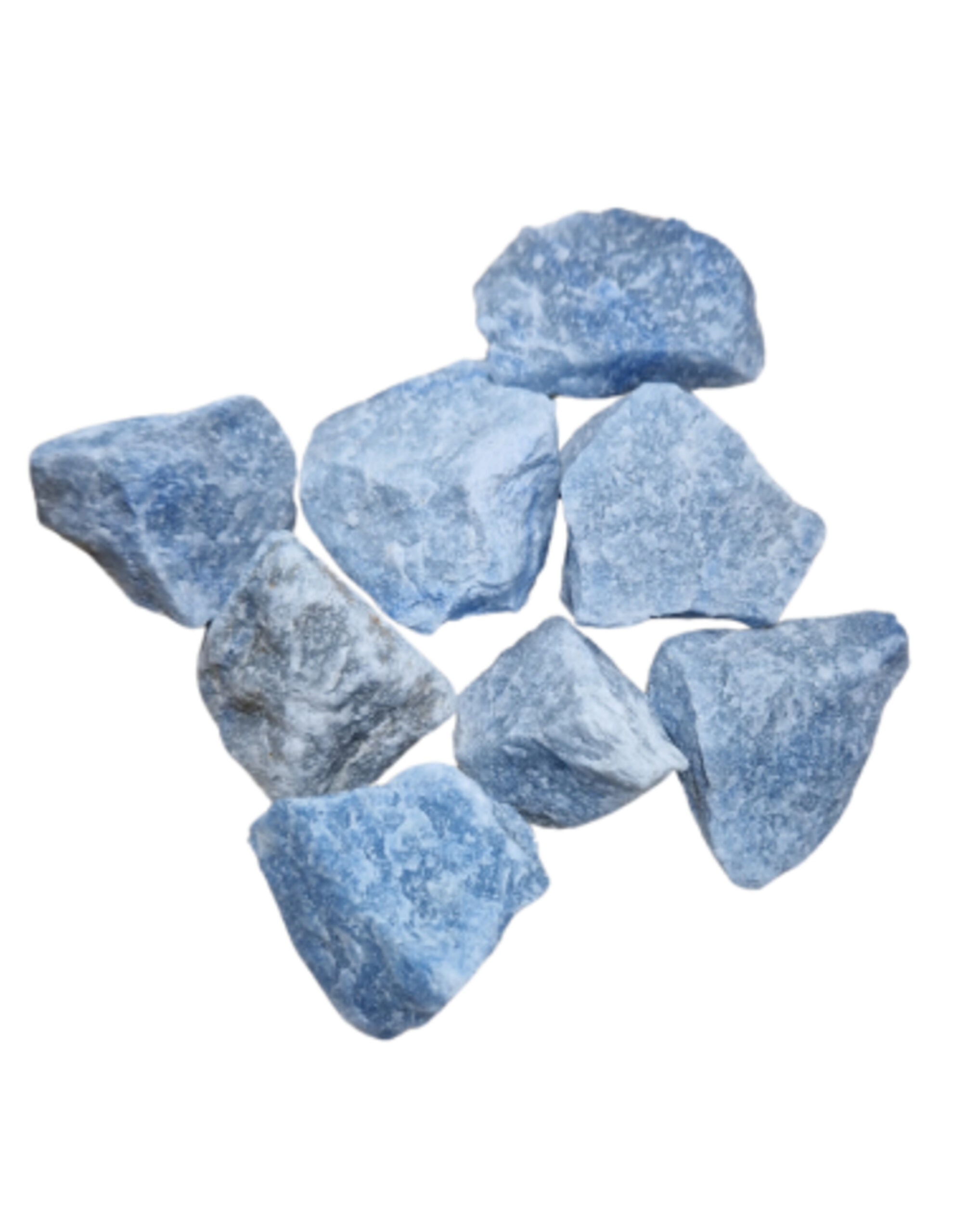 Blue quartz 250 grams rough chunks