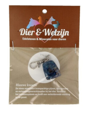 Blue quartz collar pendant Animal & Wellbeing (colored)