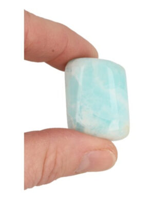 Calciet Caribbean blue 1 st. ca. 30 mm trommelsteen