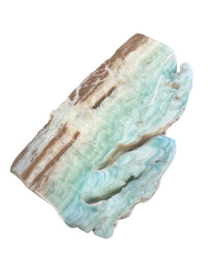 Calciet Caribbean blue edelsteen schijf nr.05