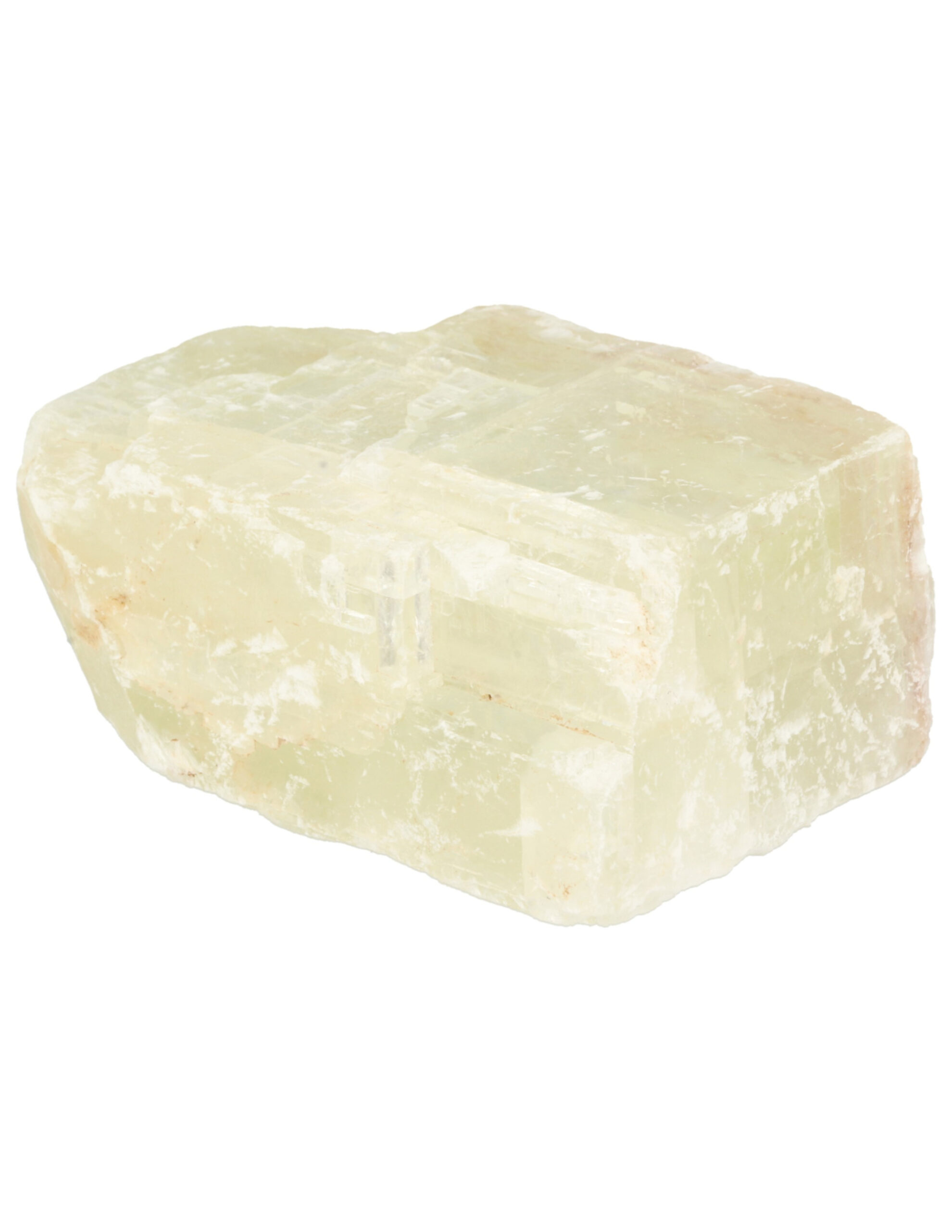 Calcite green Iceland spar rough piece 300-400 grams