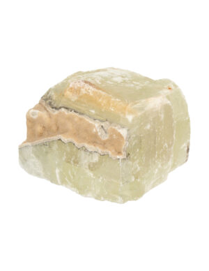 Calciet groen dubbelspaat ruw stuk 400-500 gram
