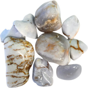 Chalcedoon trommelstenen 500 gr. (mt3)