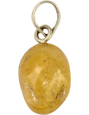 Citrien natuur hanger met zilver