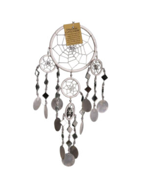 Dromenvanger spiegel-schelp 11 CM - Wit