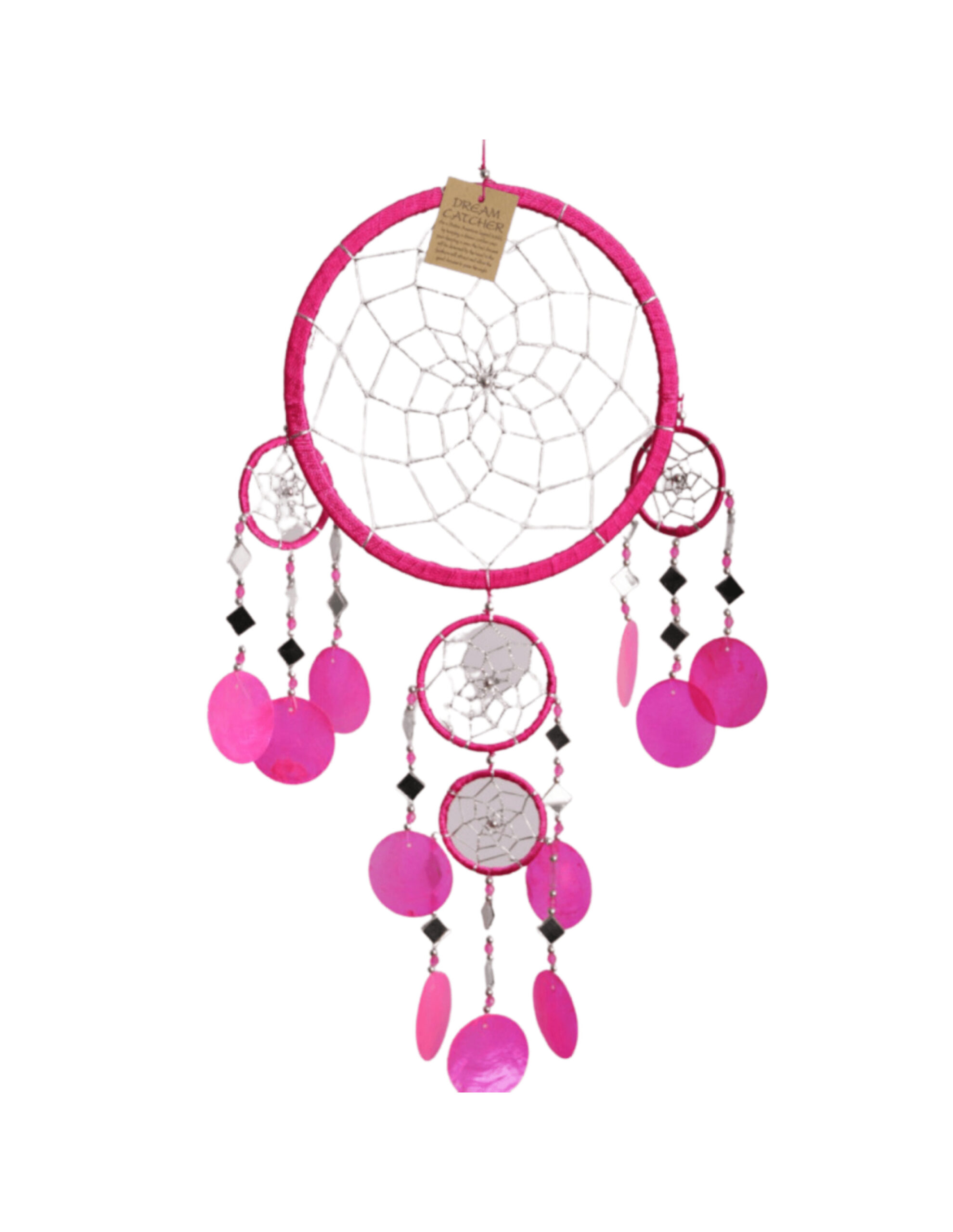 Dromenvanger spiegel-schelp 22 CM - Roze