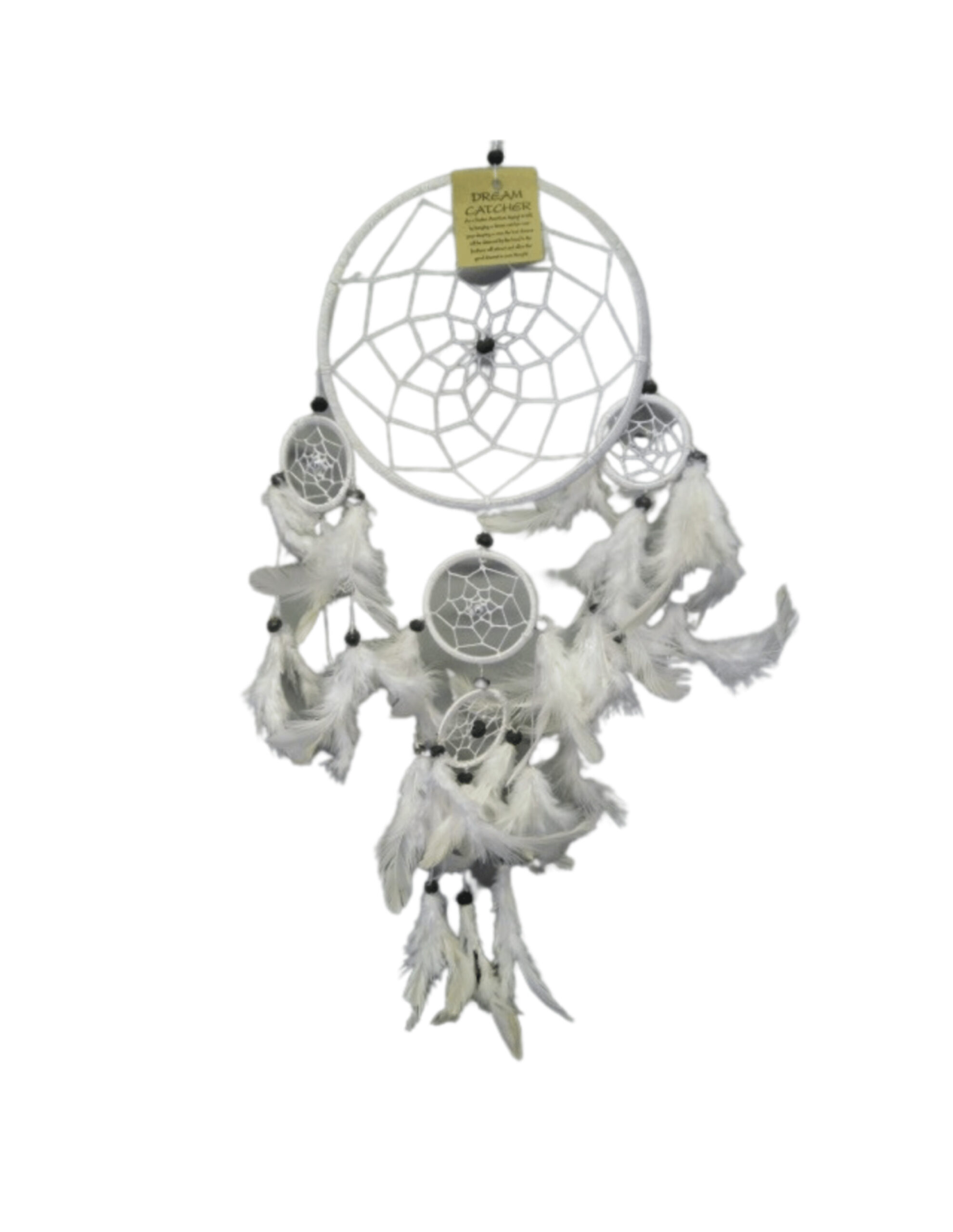 Dromenvanger witte veren 17 cm