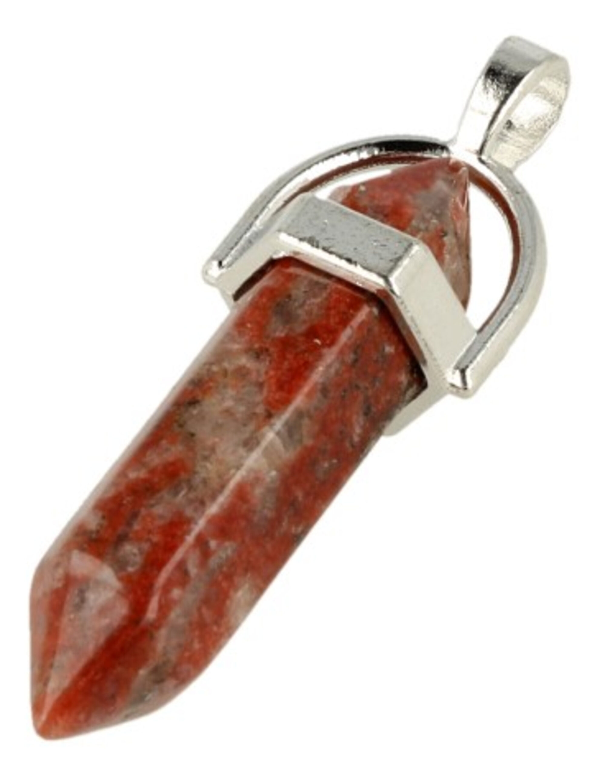 Double terminated pendant Breccia Jasper