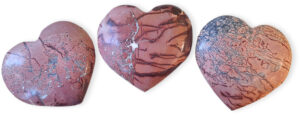 Edelsteen hart Mokaiet 6 cm