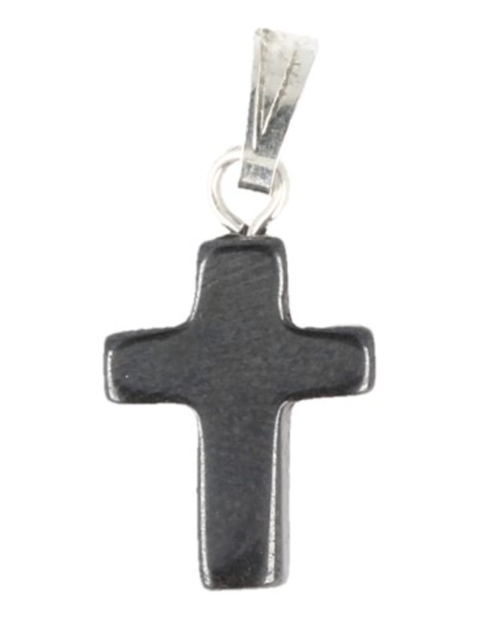 Hematiet kruis hanger 14 mm