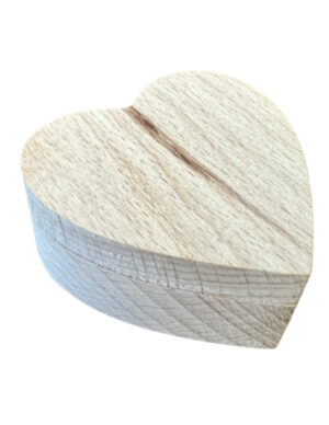 Houten verpakkingsdoosje hart 55 mm
