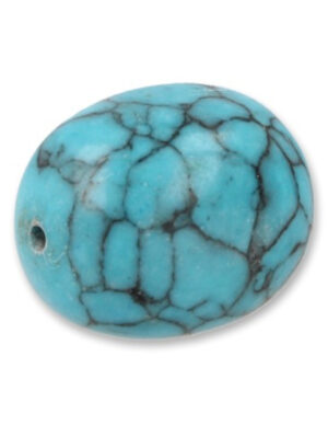 Howlite blue drilled bead / pendant (colored)