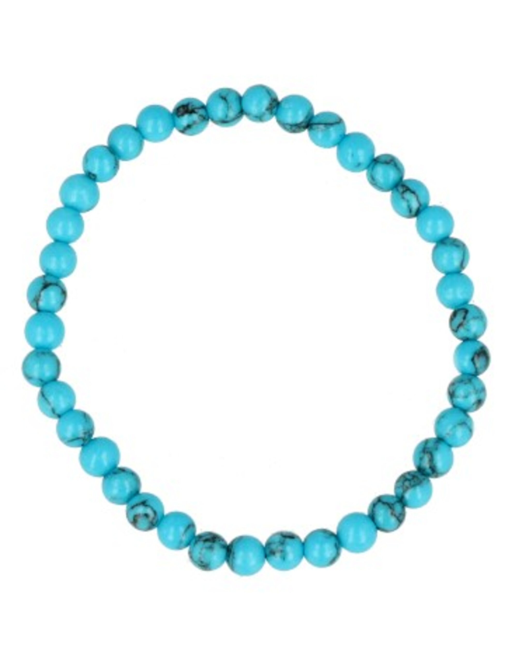 Howliet blauw kralen kinderarmbandje 4 mm (gekleurd)