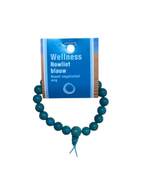 Howlite blue Turquoise power bead + card (colored)