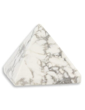 Howlite white gemstone pyramid 25 mm
