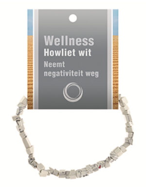 Howlite white split bracelet + card