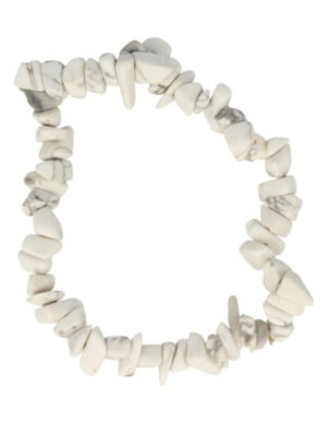 Howlite white split bracelet
