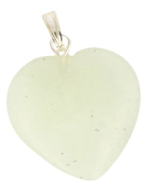 Jade Serpentine heart pendant 20 mm