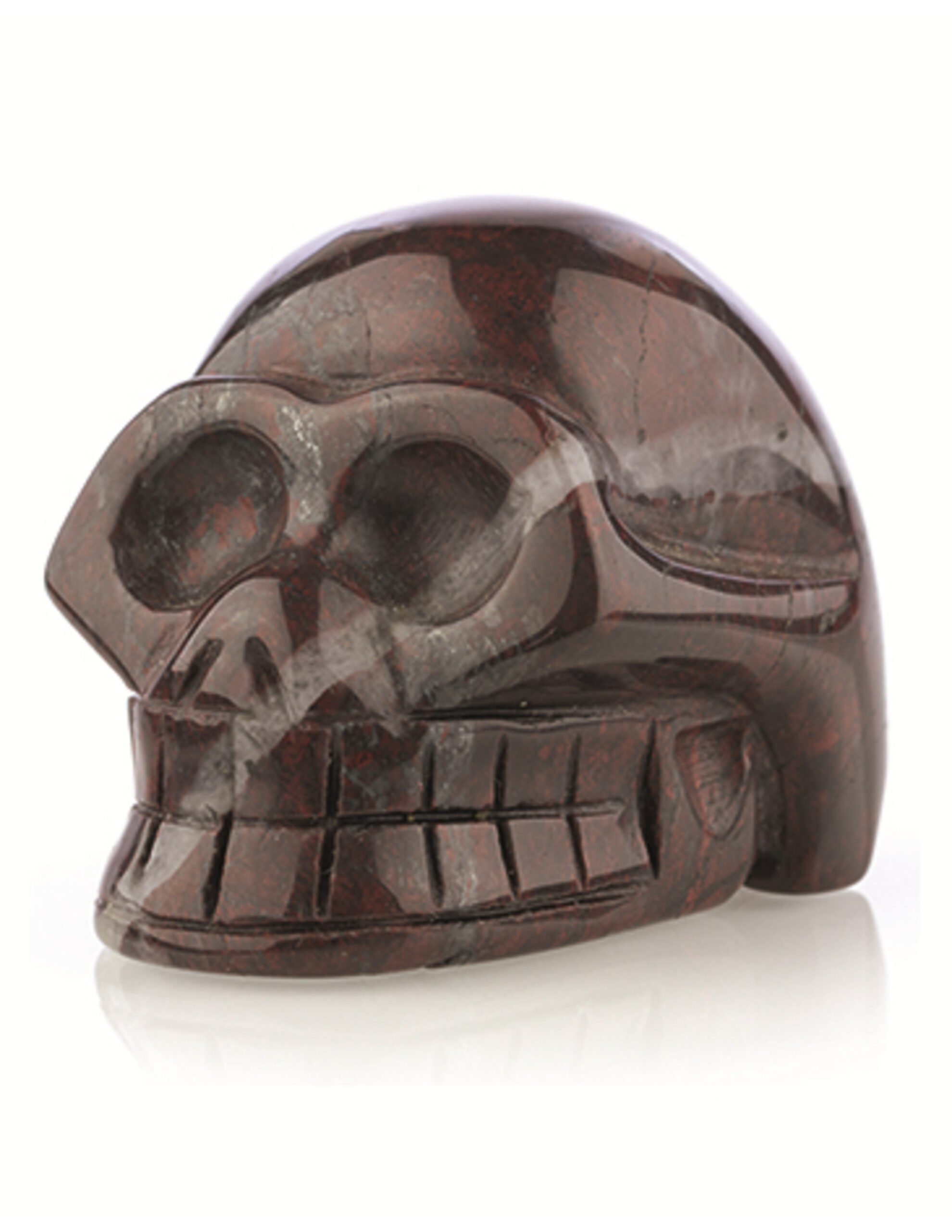 Jasper breccia gemstone skull small