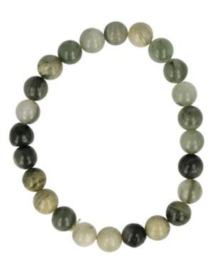 Green jasper bead bracelet 8 mm