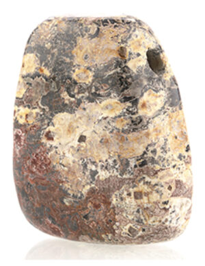 Jasper leopard drilled pendant