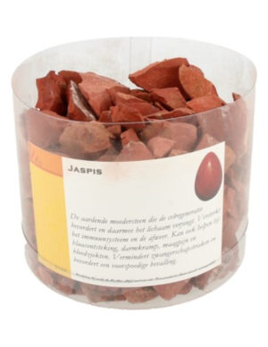 Jasper red decorative stones rough in tube