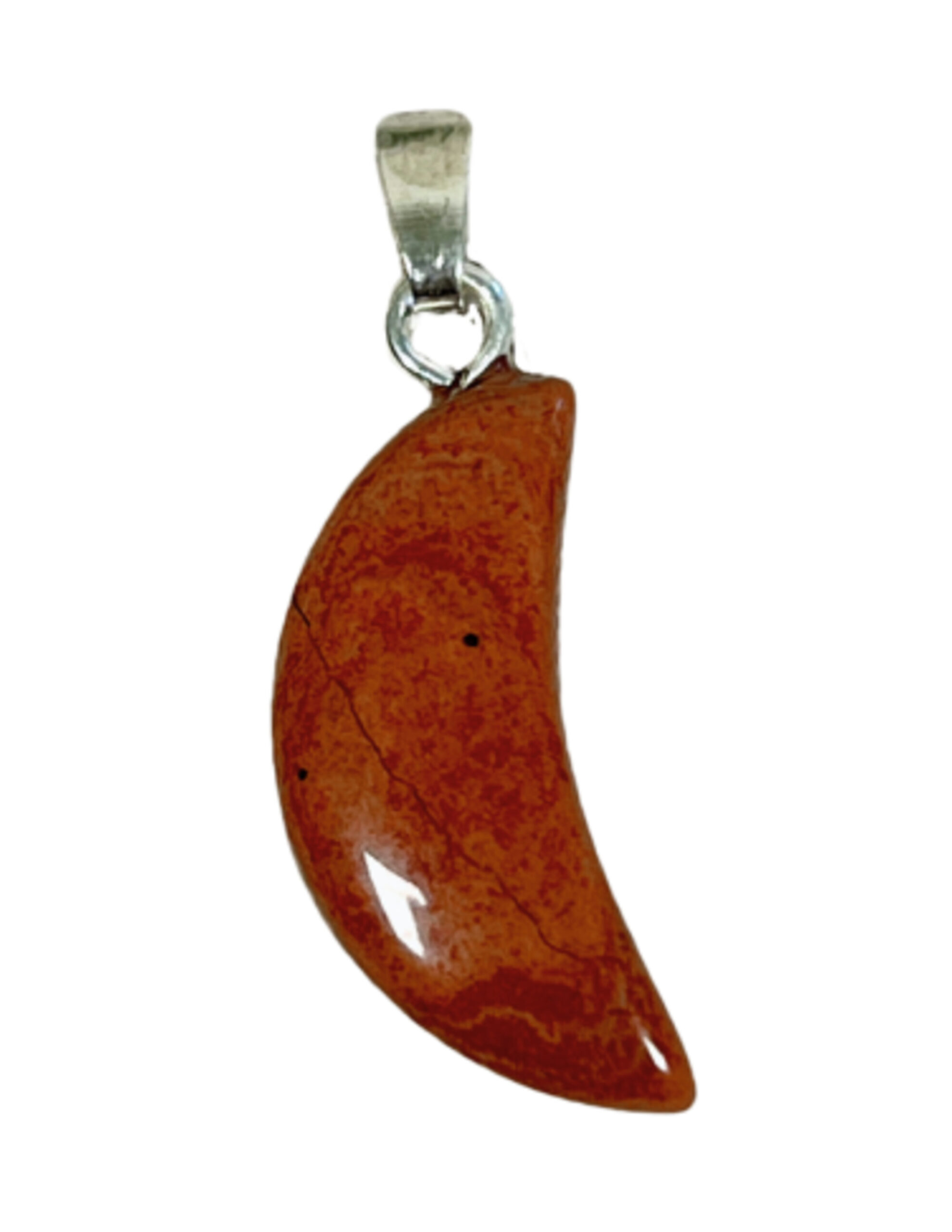 Jaspis rood edelsteen maanhanger 20 mm