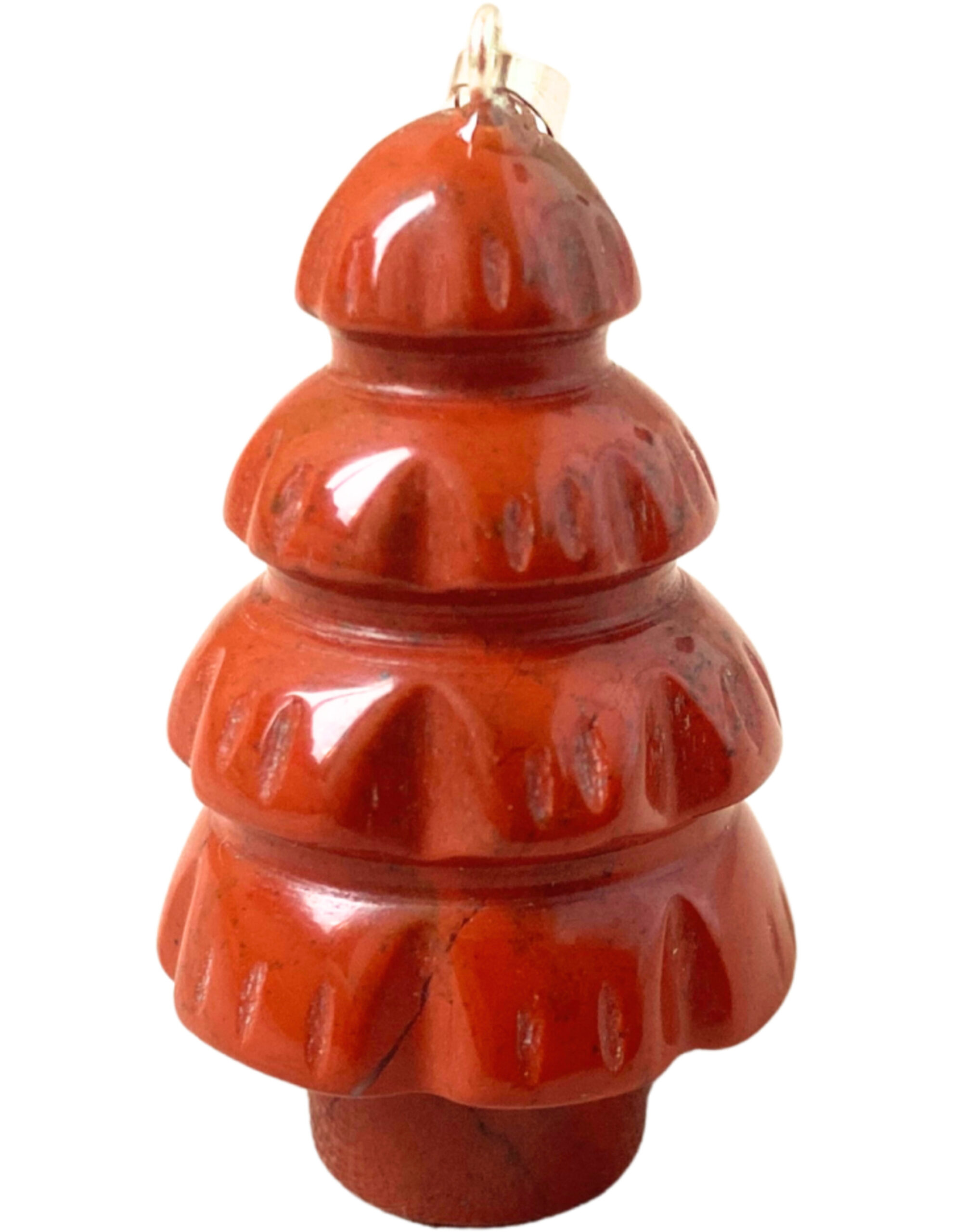 Jaspis rood kerstboomhanger