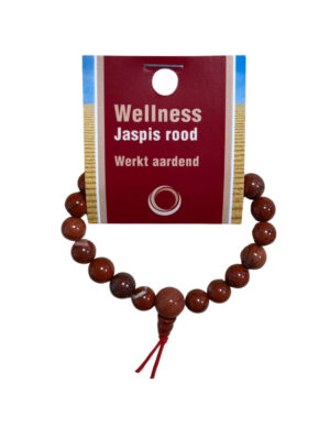 Jasper red power bead bracelet + card