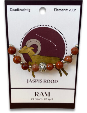 Jasper zodiac bracelet - Aries