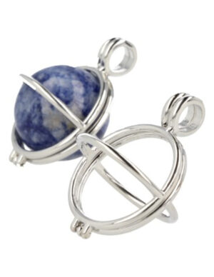 Cage Pendant for 20 mm Ball, Silver Plated