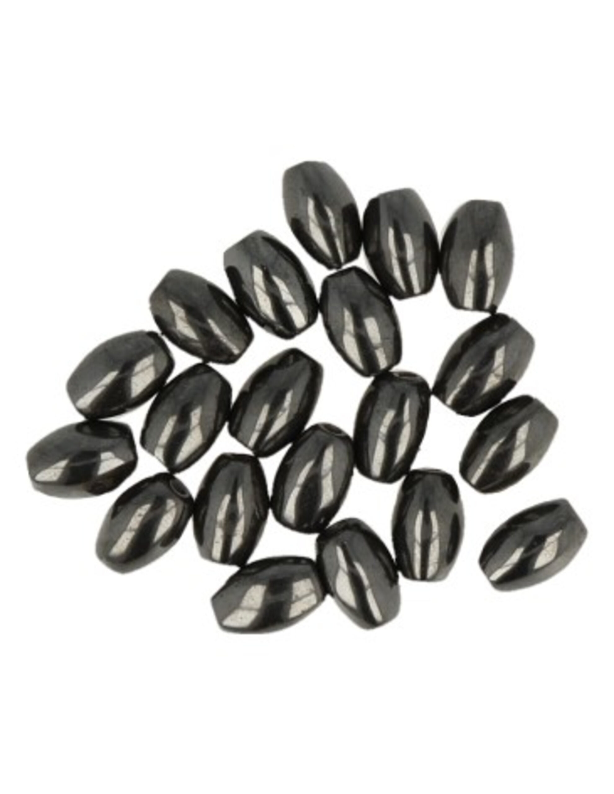 Kralen Hematiet ovaal 6mm - 20 st.
