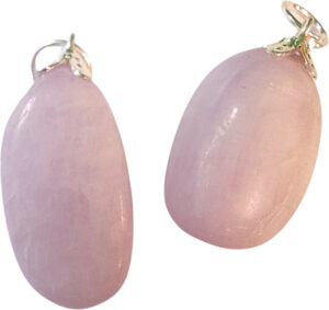 Kunzite gemstone pendant faceted