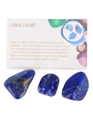 Lapis lazuli AA 100 gr. trommelstenen (mt3) met info