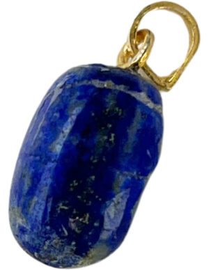 Lapis Lazuli drilled pendant gilded