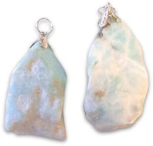 Larimar gemstone pendant large (3-4 cm)
