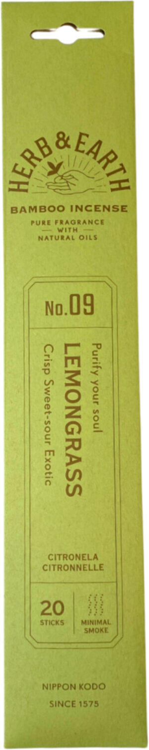 Lemongrass Herb & Earth Nippon Kodo - Wierook Stokjes