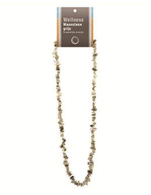 Maansteen grijs splitketting + kaart