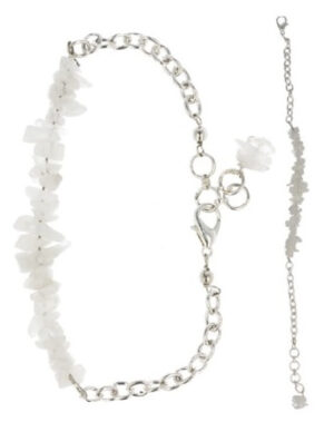 Maansteen regenboog bar armband