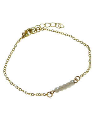 Maansteen regenboog spring style armband