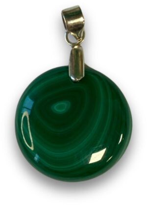 Malachite silver pendant no.04