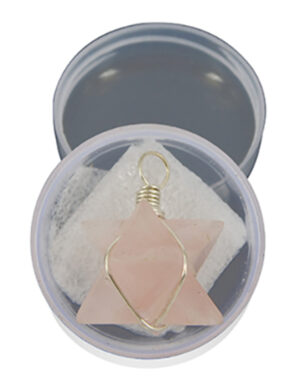 MerKaBa pendant in box, Rose quartz
