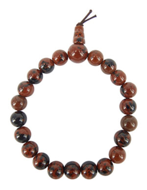 Obsidiaan mahonie powerbead armband