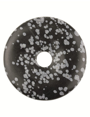 Snowflake obsidian donut 30 mm