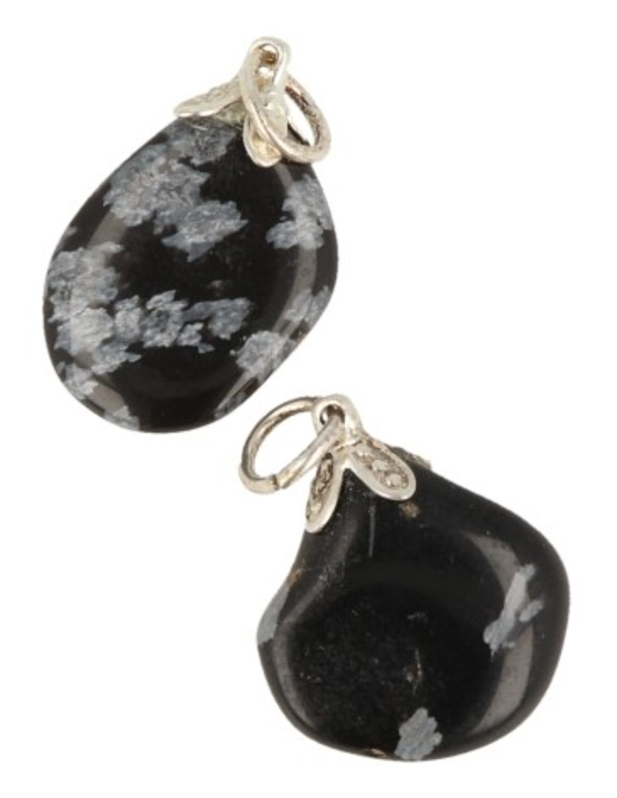 Obsidiaan sneeuwvlok edelsteen hanger